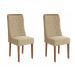 Conjunto com 2 Cadeiras Jasmin Bouclé Bege e Canela