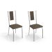 Conjunto com 2 Cadeiras Lisboa Marrom Escuro