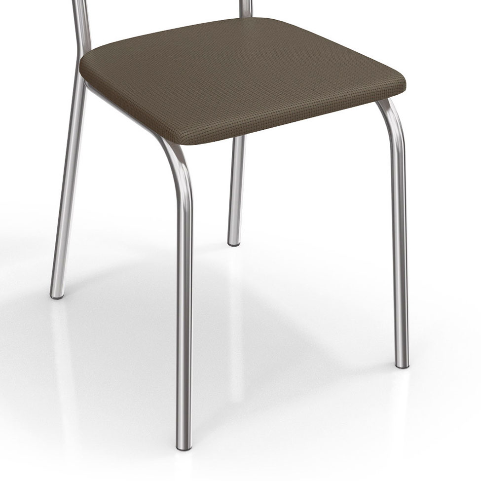Conjunto com 2 Cadeiras Lisboa Marrom Escuro