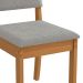 Conjunto com 2 Cadeiras Luna Bouclé Cinza e Canela