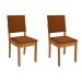 Conjunto com 2 Cadeiras Luna Bouclé Terracota e Canela