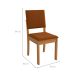 Conjunto com 2 Cadeiras Luna Bouclé Terracota e Canela