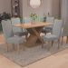 Conjunto com 2 Cadeiras Riva Linho Cinza e Freijó