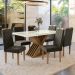 Conjunto com 2 Cadeiras Riva Veludo Chumbo e Freijó