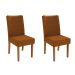 Conjunto com 2 Cadeiras Rosa Bouclé Terracota e Canela