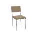 Conjunto com 2 Cadeiras Zaria Veludo Bege e Cromado