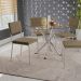 Conjunto com 2 Cadeiras Zaria Veludo Marrom e Cromado