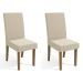 Conjunto com 2 Cadeiras de Jantar Chester Bege Claro e Freijó