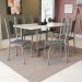Conjunto com 4 Cadeiras Florença Veludo Cinza e Cromado