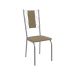 Conjunto com 4 Cadeiras Lisboa Veludo Bege e Cromado