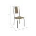 Conjunto com 4 Cadeiras Lisboa Veludo Bege e Cromado