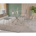 Conjunto com 4 Cadeiras Lisboa Veludo Cinza Claro e Cromado