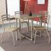 Conjunto com 4 Cadeiras Portugal Veludo Marrom e Nickel