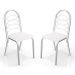 Conjunto de Cadeira Holanda Cromada Cor Branco 2 Peças Kappesberg