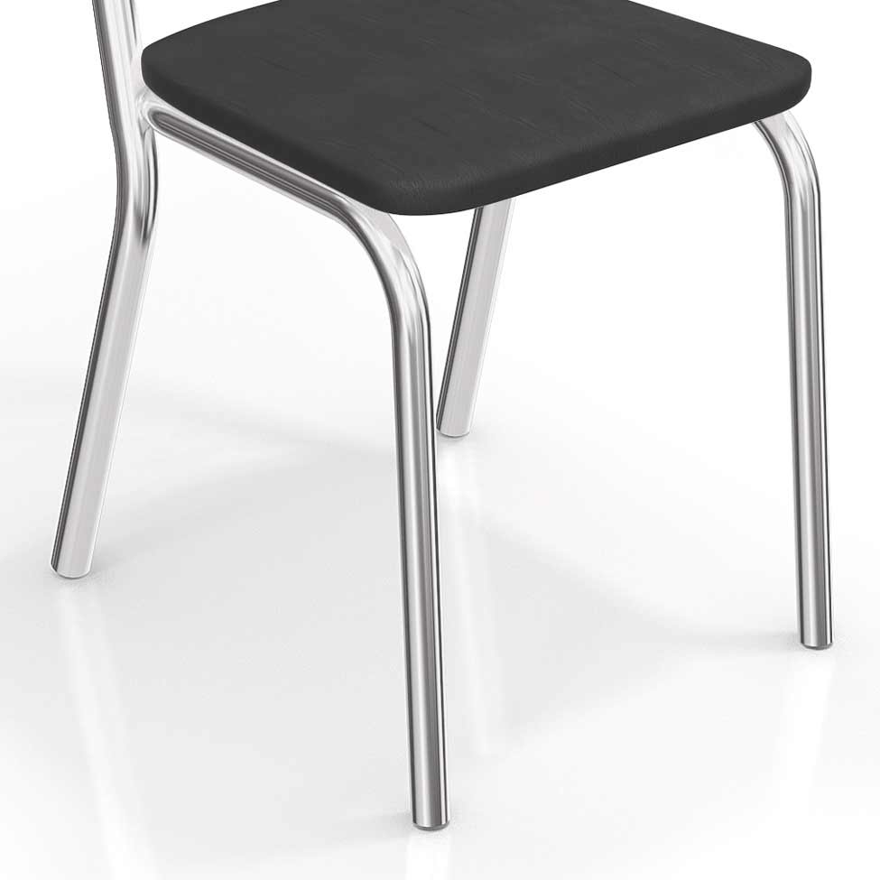 Conjunto de Cadeira Holanda Cromada Cor Preto 2 Peças Kappesberg