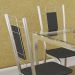 Conjunto de Mesa com 4 Cadeiras Preto Reno com Florença Kappesberg