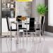 Conjunto de Mesa com 4 Cadeiras Preto Reno com Florença Kappesberg