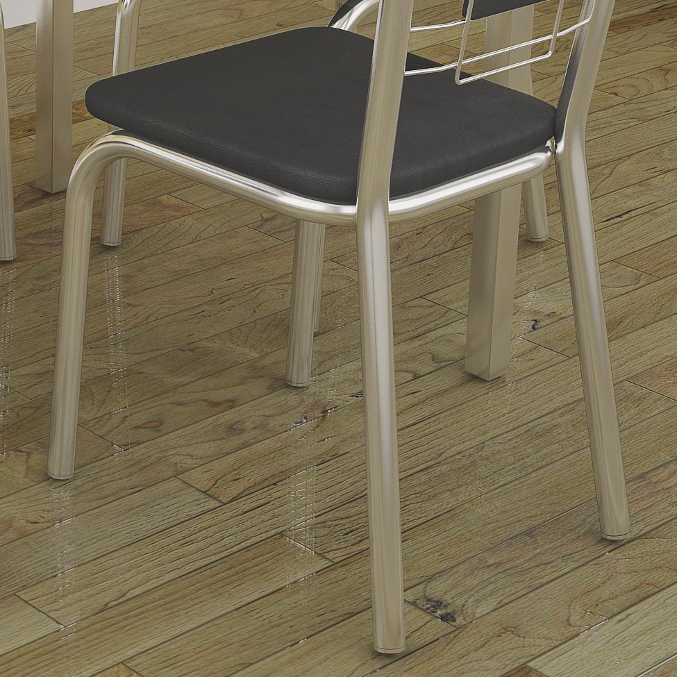 Conjunto de Mesa com 4 Cadeiras Preto Reno com Florença Kappesberg