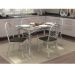 Conjunto de Mesa com 4 Cadeiras Star Cromado e Marrom