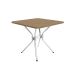 Conjunto de Mesa de Cozinha Quadrada com Tampo MDP e 4 Cadeiras Monique Corino Branco e Cromado
