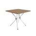 Conjunto de Mesa de Cozinha Quadrada com Tampo MDP e 4 Cadeiras Monique Corino Marrom e Cromado