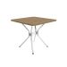 Conjunto de Mesa de Cozinha Quadrada com Tampo MDP e 4 Cadeiras Monique Corino Off White e Cromado