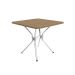 Conjunto de Mesa de Cozinha Quadrada com Tampo MDP e 4 Cadeiras Monique Corino Preto e Cromado