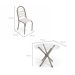 Conjunto de Mesa de Cozinha Redonda com Tampo de Vidro e 4 Cadeiras Monika Corino Branco e Nikel