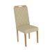 Conjunto de Mesa de Jantar Quadrada com Tampo de Vidro Off White e 8 Cadeiras Dalia Bouclé Bege e Eucalipto