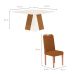 Conjunto de Mesa de Jantar Quadrada com Tampo de Vidro Off White e 8 Cadeiras Dalia Bouclé Terracota e Eucalipto