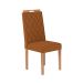Conjunto de Mesa de Jantar Quadrada com Tampo de Vidro Off White e 8 Cadeiras Dalia Bouclé Terracota e Eucalipto