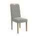 Conjunto de Mesa de Jantar Redonda com Tampo de Vidro Off White e 4 Cadeiras Jade Bouclé Cinza e Eucalipto