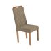 Conjunto de Mesa de Jantar Redonda com Tampo de Vidro Off White e 4 Cadeiras Jade Bouclé Fendi e Eucalipto