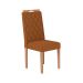 Conjunto de Mesa de Jantar Redonda com Tampo de Vidro Off White e 4 Cadeiras Jade Bouclé Terracota e Eucalipto