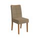 Conjunto de Mesa de Jantar Retangular com Tampo de Vidro Off White Alteia e 6 Cadeiras Elva Bouclé Fendi e Canela