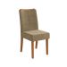 Conjunto de Mesa de Jantar Retangular com Tampo de Vidro Off White Alteia e 6 Cadeiras Elva Suede Bege e Canela