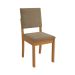 Conjunto de Mesa de Jantar Retangular com Tampo de Vidro Off White Antonela e 4 Cadeiras Lunas Bouclé Fendi e Canela