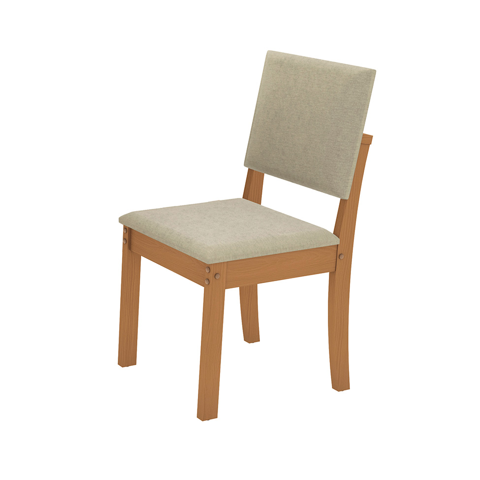 Conjunto de Mesa de Jantar Retangular com Tampo de Vidro Off White Cinara e 8 Cadeiras Luna Jacquard Bege e Canela