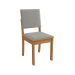 Conjunto de Mesa de Jantar Retangular com Tampo de Vidro Off White Graviola e 6 Cadeiras Luna Bouclé Cinza e Canela