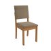 Conjunto de Mesa de Jantar Retangular com Tampo de Vidro Off White Lotus e 4 Cadeiras Luna Bouclé Fendi e Canela