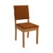 Conjunto de Mesa de Jantar Retangular com Tampo de Vidro Off White Lotus e 4 Cadeiras Luna Bouclé Terracota e Canela