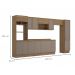 Cozinha Compacta Botanic com Tela 14 Portas 3 Gavetas Nogueira e Fendi