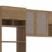 Cozinha Compacta Botanic com Tela 14 Portas 3 Gavetas Nogueira e Fendi