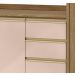 Cozinha Compacta Curve com Vidro 8 Portas 4 Gavetas Nogueira e Macadâmia