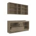 Cozinha Compacta Maxxi II 8 Portas 4 Gavetas Nogal