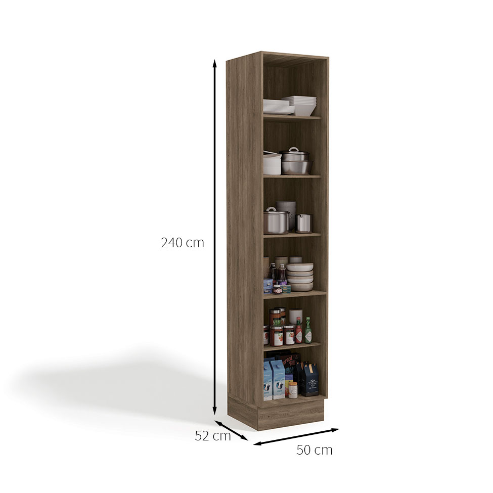 Cozinha Compacta Maxxi II com Tampo 7 Portas 4 Gavetas Nogal