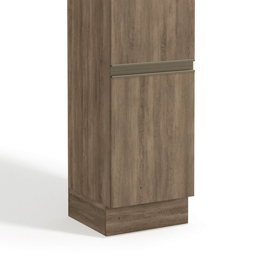 Cozinha Compacta Maxxi II com Tampo 7 Portas 4 Gavetas Nogal