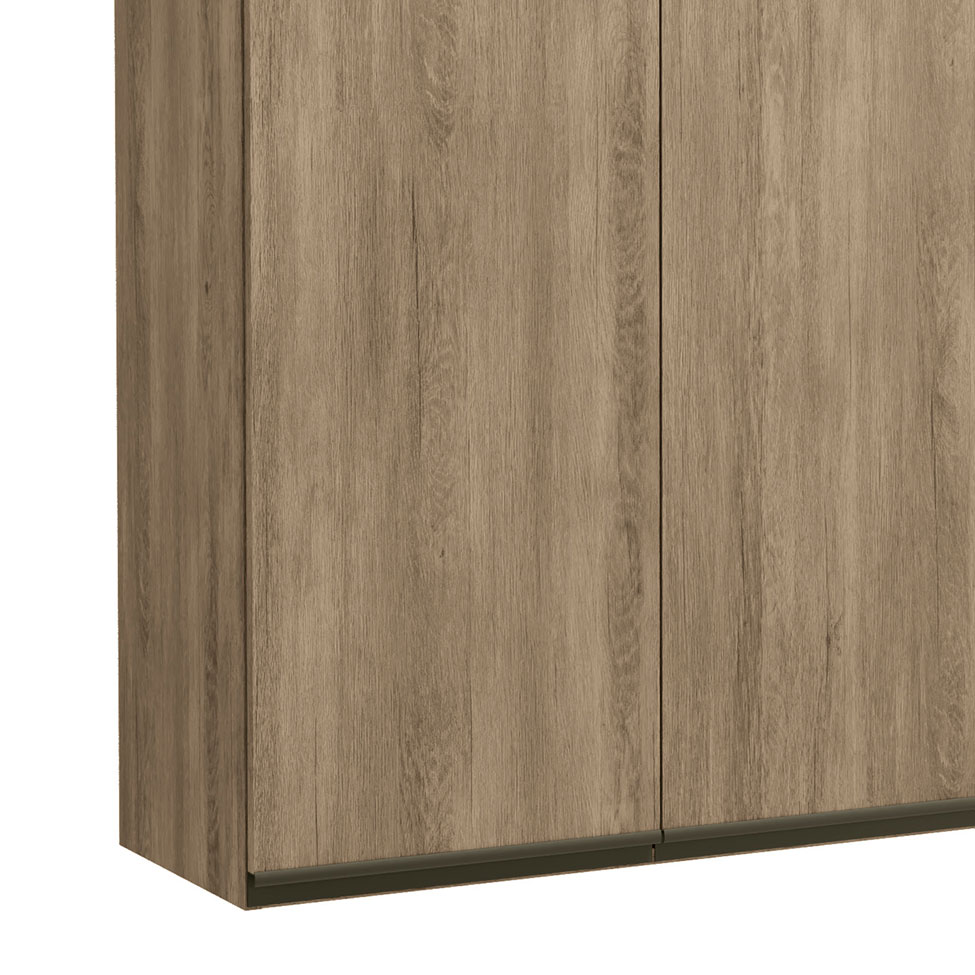 Cozinha Compacta Maxxi com Tampo 5 Portas 7 Gavetas Nogal