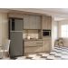 Cozinha Compacta Maxxi com Tampo 9 Portas 5 Gavetas Nogal