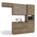 Cozinha Compacta Maxxi com Tampo 9 Portas 5 Gavetas Nogal